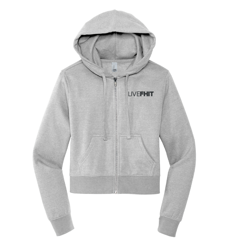 LIVE FHIT Fleece Full-Zip Crop Hoodie