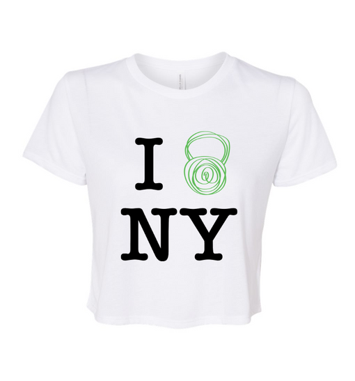 I<3NY Women's Crop Tee - White